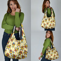 Funny Hawaii Mango Hip Hop Cartoon Grocery Bag Summer Beach Party