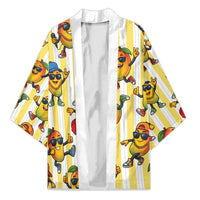 Funny Hawaii Mango Hip Hop Cartoon Kimono Summer Beach Party