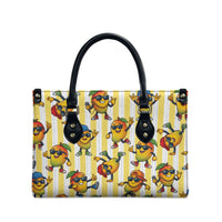 Funny Hawaii Mango Hip Hop Cartoon Leather Bag Summer Beach Party