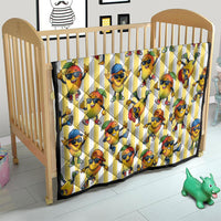 Funny Hawaii Mango Hip Hop Cartoon Quilt Summer Beach Party