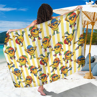 Funny Hawaii Mango Hip Hop Cartoon Sarong Summer Beach Party