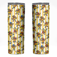 Funny Hawaii Mango Hip Hop Cartoon Skinny Tumbler Summer Beach Party