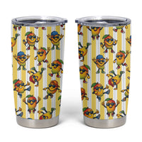 Funny Hawaii Mango Hip Hop Cartoon Tumbler Cup Summer Beach Party