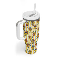 Funny Hawaii Mango Hip Hop Cartoon Tumbler With Handle Summer Beach Party