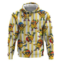 Funny Hawaii Mango Hip Hop Cartoon Zip Hoodie Summer Beach Party