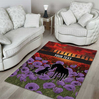 Personalised ANZAC Day Area Rug Remembering the Animals of War LT19 - Polynesian Pride