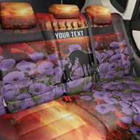 Personalised ANZAC Day Back Car Seat Cover Remembering the Animals of War LT19 - Polynesian Pride