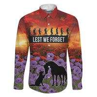 Personalised ANZAC Day Family Matching Puletasi and Hawaiian Shirt Remembering the Animals of War