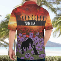 Personalised ANZAC Day Hawaiian Shirt Remembering the Animals of War