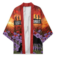 Personalised ANZAC Day Kimono Remembering the Animals of War