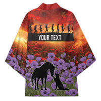 Personalised ANZAC Day Kimono Remembering the Animals of War