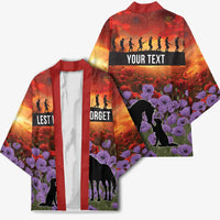 Personalised ANZAC Day Kimono Remembering the Animals of War