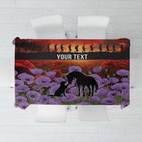 Personalised ANZAC Day Tablecloth Remembering the Animals of War