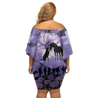ANZAC Day Off Shoulder Short Dress Lest We Forget the Animals Too
