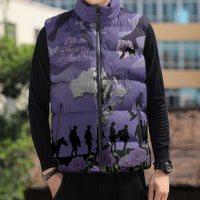 ANZAC Day Sleeveless Puffer Jacket Lest We Forget the Animals Too LT19 - Polynesian Pride