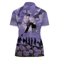 ANZAC Day Women Polo Shirt Lest We Forget the Animals Too