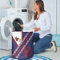 American Samoa Flag Day Laundry Basket Polynesian Tribal Tattoo Eagle Art LT19 - Polynesian Pride