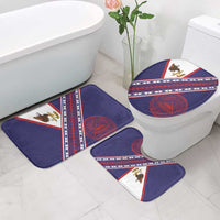 American Samoa Flag Day Bathroom Set Polynesian Tribal Tattoo Eagle Art LT19 - Polynesian Pride
