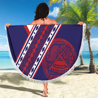 American Samoa Flag Day Beach Blanket Polynesian Tribal Tattoo Eagle Art LT19 - Polynesian Pride