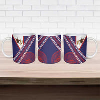 American Samoa Flag Day Ceramic Mug Polynesian Tribal Tattoo Eagle Art LT19 - Polynesian Pride