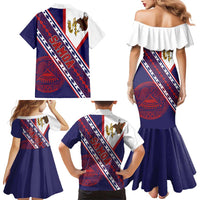American Samoa Flag Day Family Matching Mermaid Dress and Hawaiian Shirt Polynesian Tribal Tattoo Eagle Art LT19 - Polynesian Pride