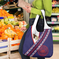 American Samoa Flag Day Grocery Bag Polynesian Tribal Tattoo Eagle Art LT19 - Polynesian Pride