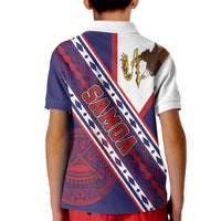 American Samoa Flag Day Kid Polo Shirt Polynesian Tribal Tattoo Eagle Art LT19 - Polynesian Pride