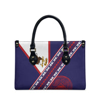 American Samoa Flag Day Leather Bag Polynesian Tribal Tattoo Eagle Art LT19 - Polynesian Pride