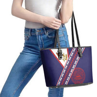 American Samoa Flag Day Leather Tote Bag Polynesian Tribal Tattoo Eagle Art LT19 - Polynesian Pride