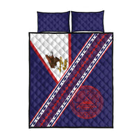 American Samoa Flag Day Quilt Bed Set Polynesian Tribal Tattoo Eagle Art LT19 - Polynesian Pride
