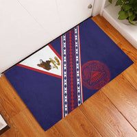 American Samoa Flag Day Rubber Doormat Polynesian Tribal Tattoo Eagle Art LT19 - Polynesian Pride
