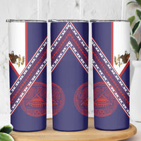 American Samoa Flag Day Skinny Tumbler Polynesian Tribal Tattoo Eagle Art LT19 - Polynesian Pride