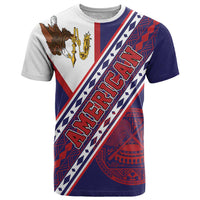 American Samoa Flag Day T Shirt Polynesian Tribal Tattoo Eagle Art LT19 Navy - Polynesian Pride