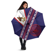 American Samoa Flag Day Umbrella Polynesian Tribal Tattoo Eagle Art LT19 - Polynesian Pride
