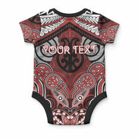Aotearoa Iwi Ngapuhi Personalised Baby Onesie Maori Kowhaiwhai Pattern