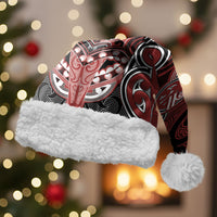 Aotearoa Iwi Ngapuhi Personalised Christmas Santa Hat Maori Kowhaiwhai Pattern