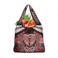 Aotearoa Iwi Ngapuhi Grocery Bag Maori Kowhaiwhai Pattern