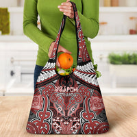 Aotearoa Iwi Ngapuhi Grocery Bag Maori Kowhaiwhai Pattern