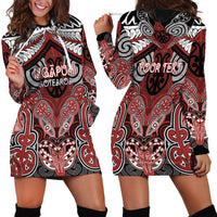 Aotearoa Iwi Ngapuhi Personalised Hoodie Dress Maori Kowhaiwhai Pattern