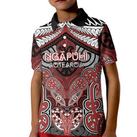 Aotearoa Iwi Ngapuhi Personalised Kid Polo Shirt Maori Kowhaiwhai Pattern