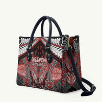 Aotearoa Iwi Ngapuhi Leather Bag Maori Kowhaiwhai Pattern