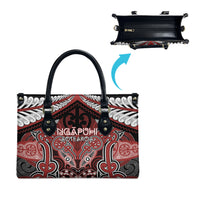 Aotearoa Iwi Ngapuhi Leather Bag Maori Kowhaiwhai Pattern