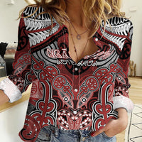 Aotearoa Iwi Ngapuhi Personalised Women Casual Shirt Maori Kowhaiwhai Pattern