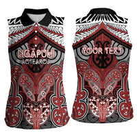 Aotearoa Iwi Ngapuhi Personalised Women Sleeveless Polo Shirt Maori Kowhaiwhai Pattern