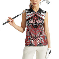 Aotearoa Iwi Ngapuhi Personalised Women Sleeveless Polo Shirt Maori Kowhaiwhai Pattern