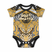 Aotearoa Iwi Ngati Whatua Personalised Baby Onesie Maori Kowhaiwhai Pattern