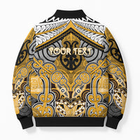 Aotearoa Iwi Ngati Whatua Personalised Bomber Puffer Jacket Maori Kowhaiwhai Pattern