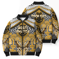 Aotearoa Iwi Ngati Whatua Personalised Bomber Puffer Jacket Maori Kowhaiwhai Pattern