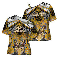 Aotearoa Iwi Ngati Whatua Personalised Cross Shoulder Shirt Maori Kowhaiwhai Pattern