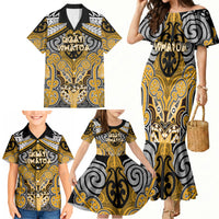 Aotearoa Iwi Ngati Whatua Personalised Family Matching Mermaid Dress and Hawaiian Shirt Maori Kowhaiwhai Pattern